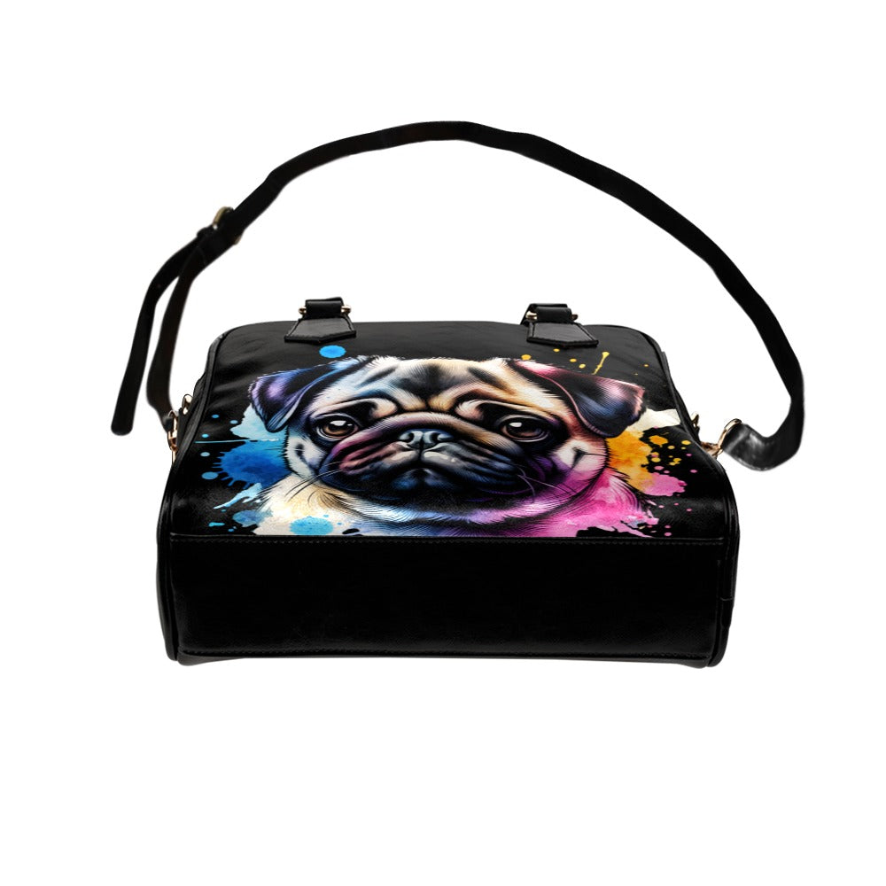 Pug Shoulder Bag - Watercolor