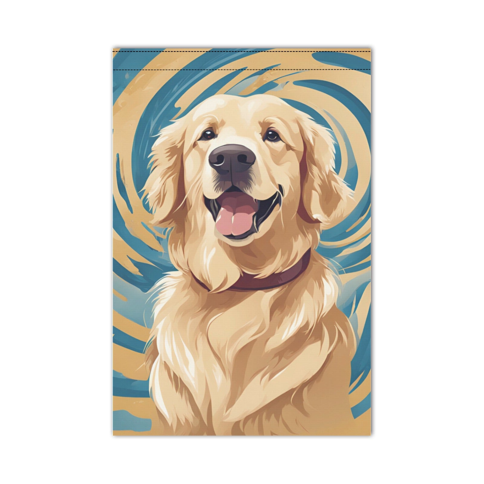 Golden Retriever Garden Flag - Swirl