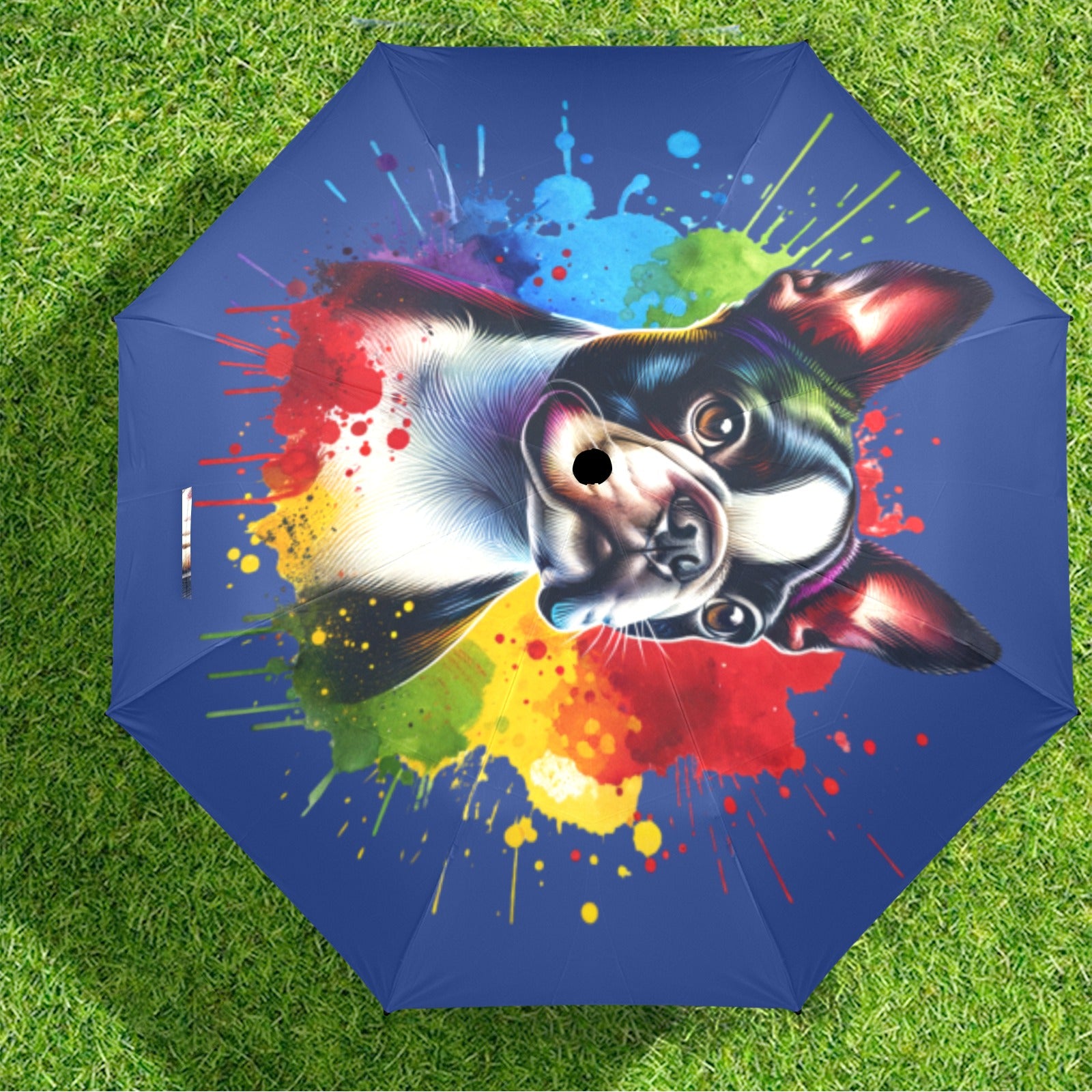 Boston Terrier Umbrella - Watercolor