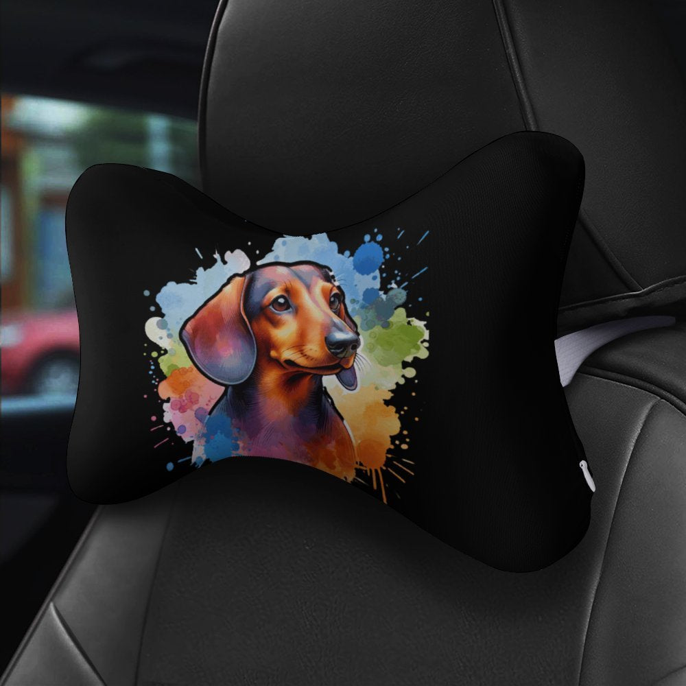 Dachshund Car Pillows Set of 2 Watercolor