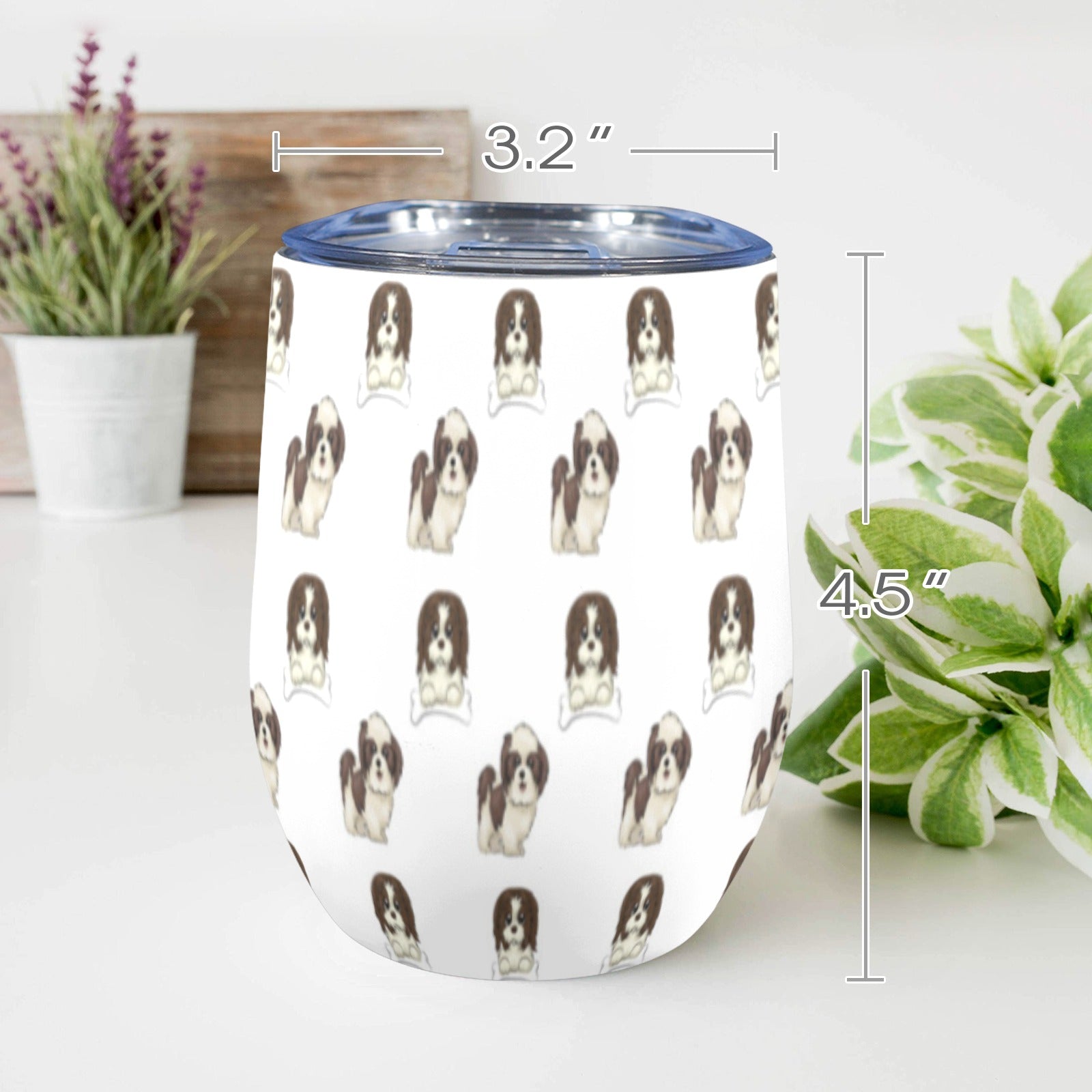 Shih Tzu Wine Tumbler