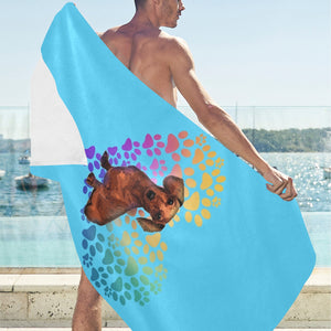 Dachshund Heart Beach Towel