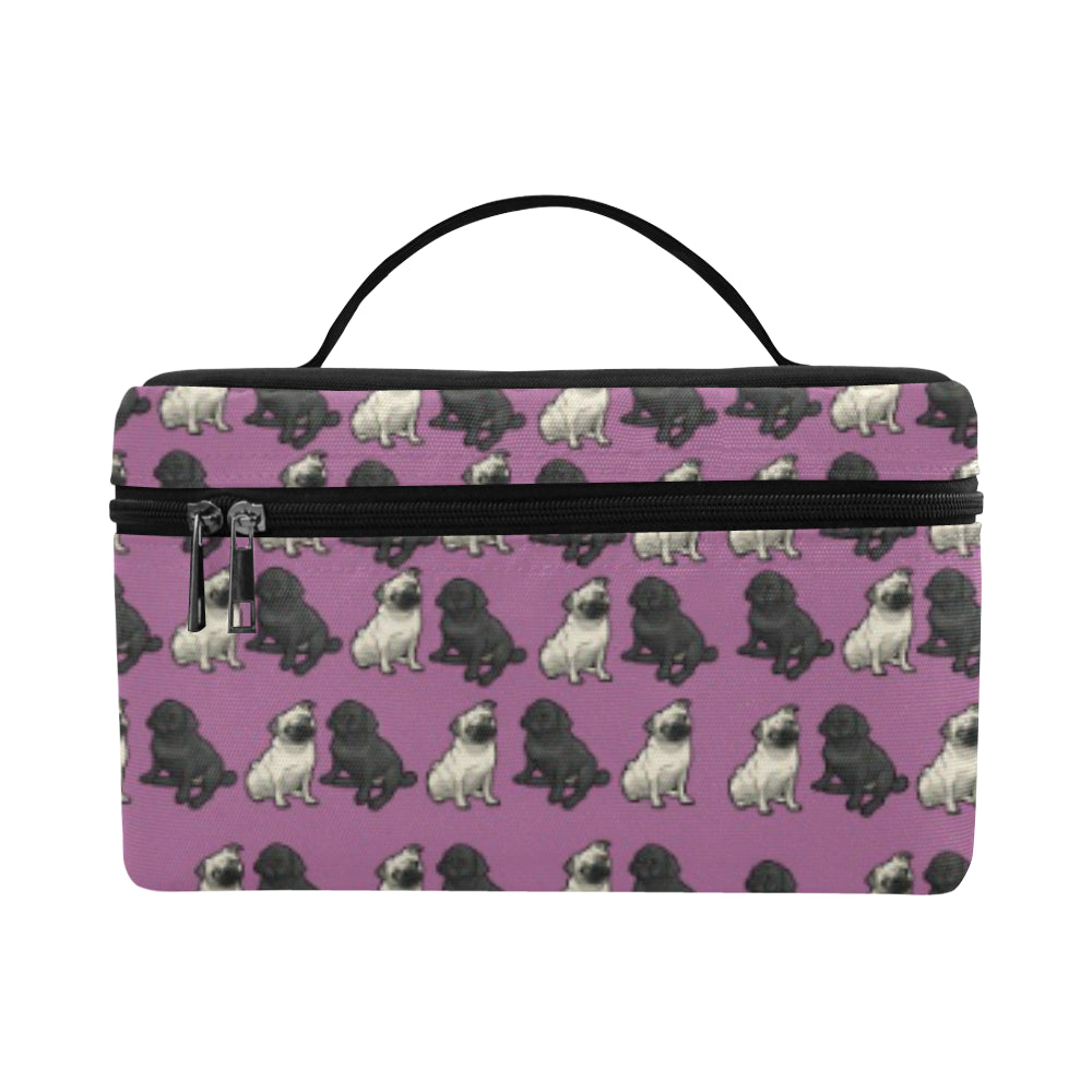 Pug Cosmetic Bag - Tan & Black