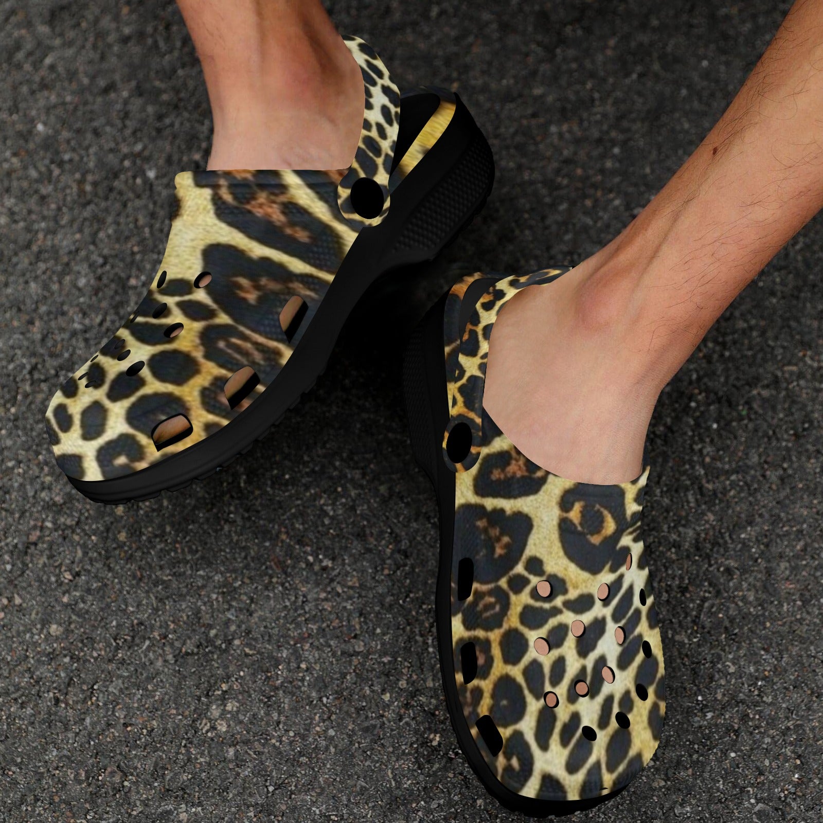 Jaguar Print Clogs