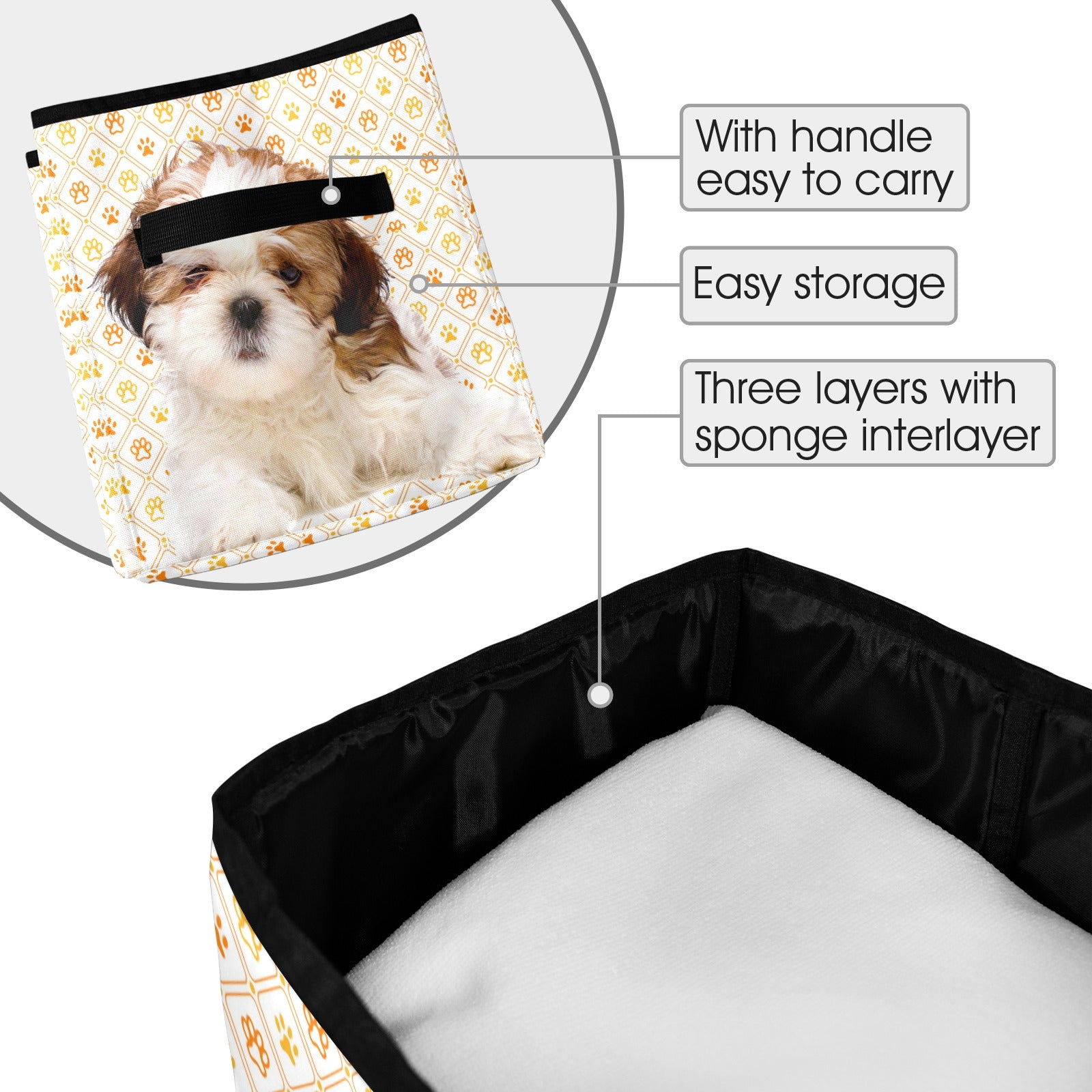 Shih Tzu Storage Basket