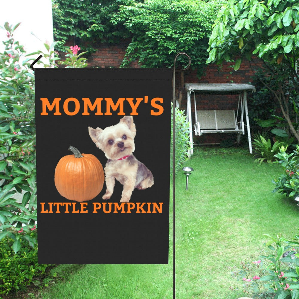 Mommy&#39;s Little Pumpkin Yorkie Garden Flag