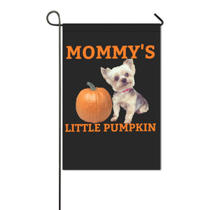 Mommy's Little Pumpkin Yorkie Garden Flag