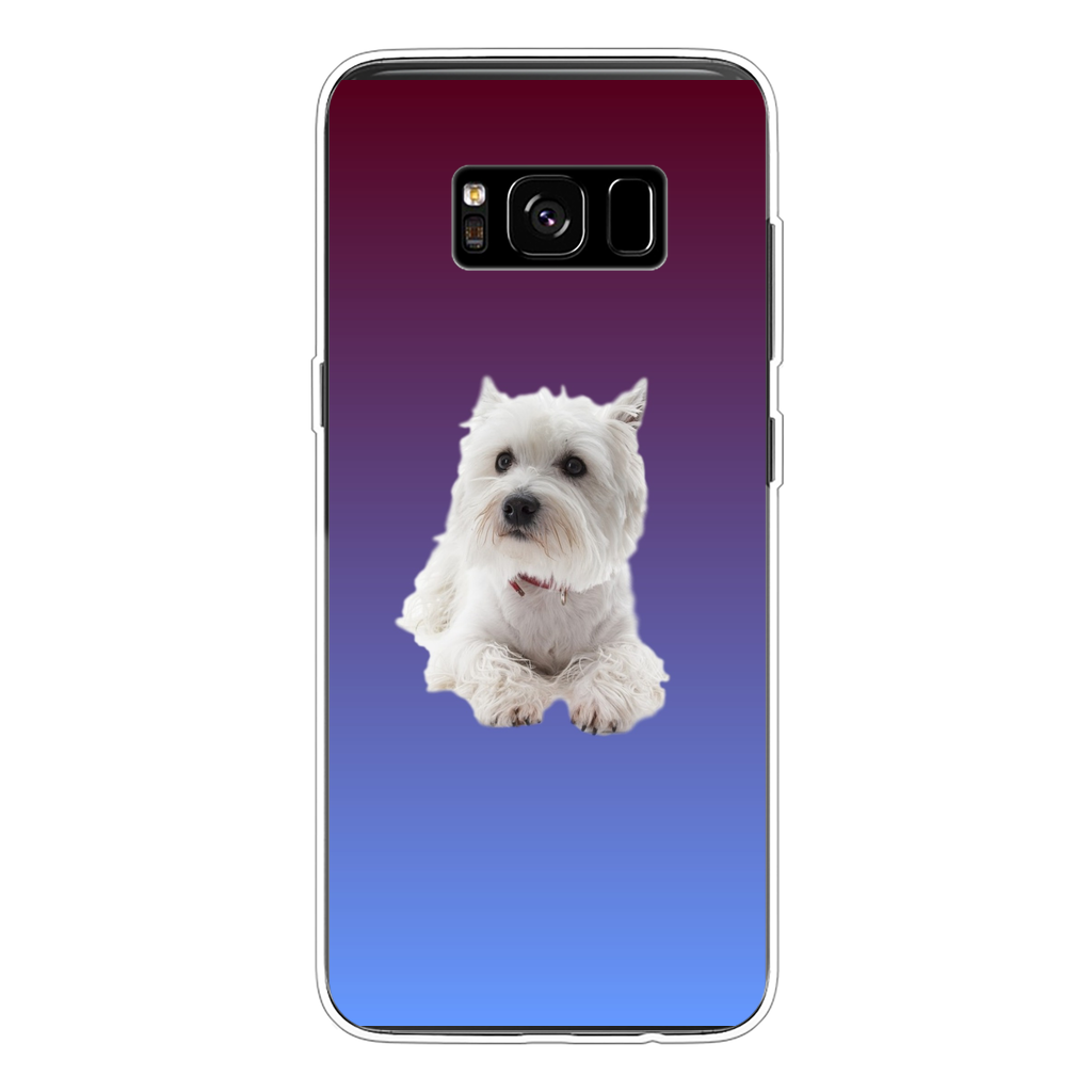 Westie Back Printed Transparent Soft Phone Case