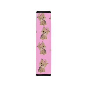 Yorkie Car Seat Belt Cover - Pink