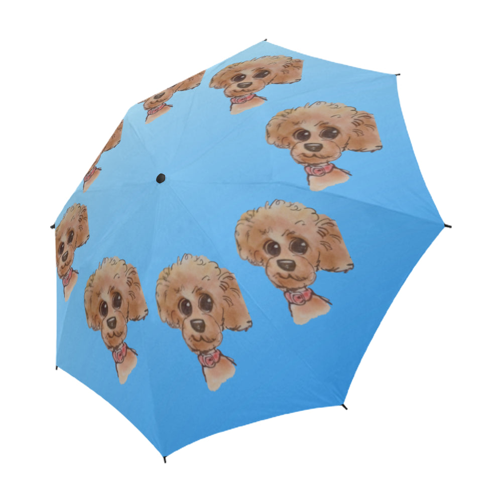 Red Poodle Cartoon Umbrella