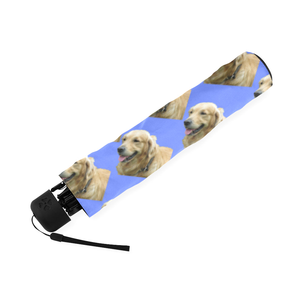 Golden Retriever Umbrella - Blue