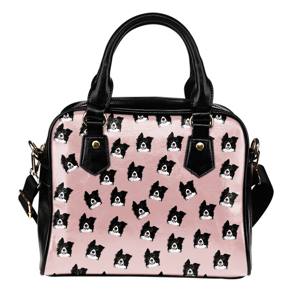 Border Collie Shoulder Bag - Grey