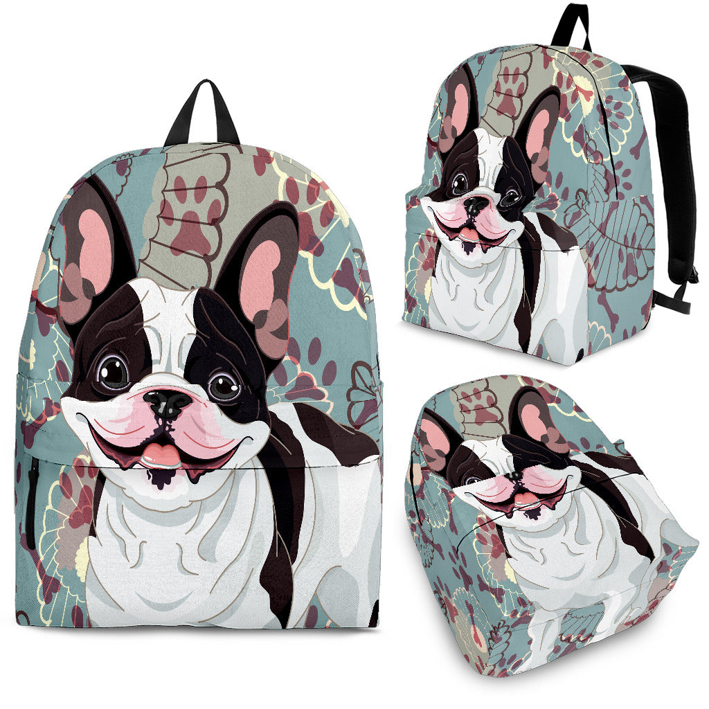 French Bulldog Backpack - Floral