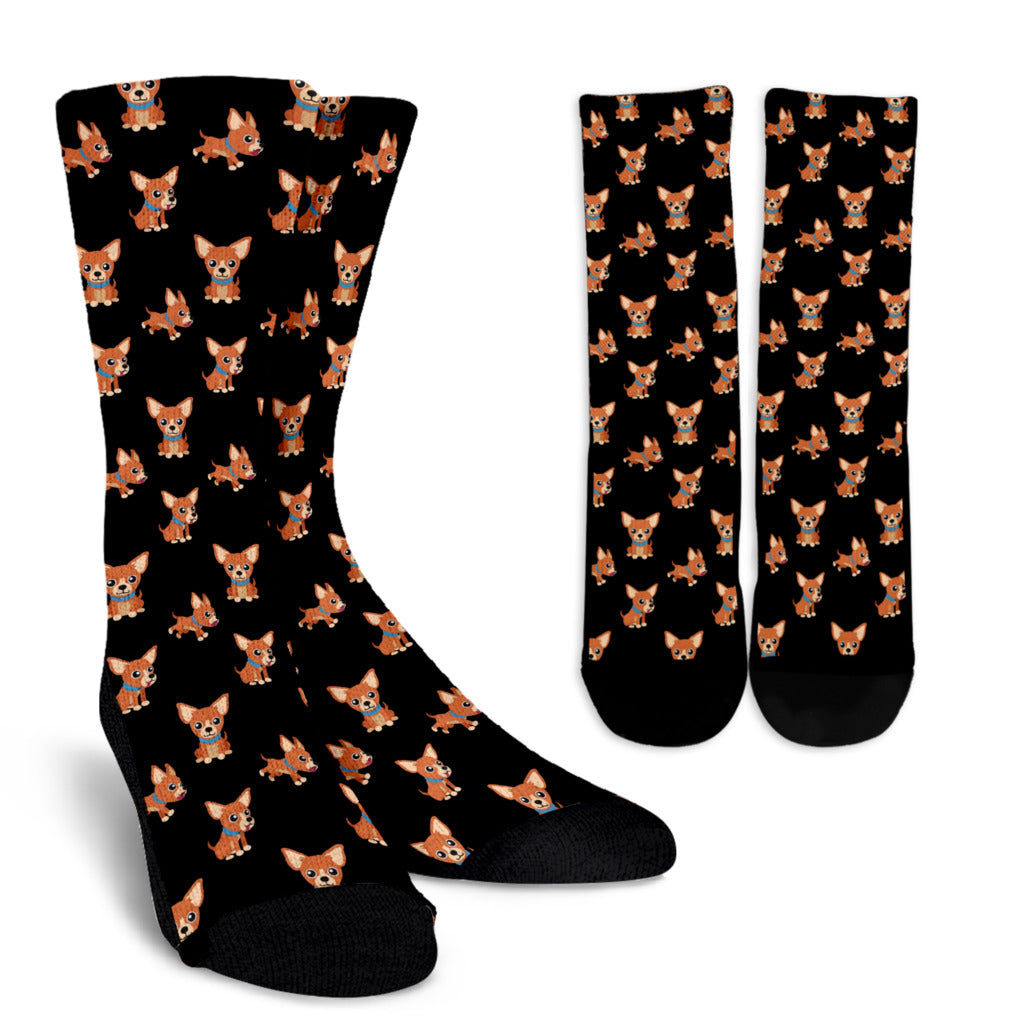 Black Chihuahua Socks