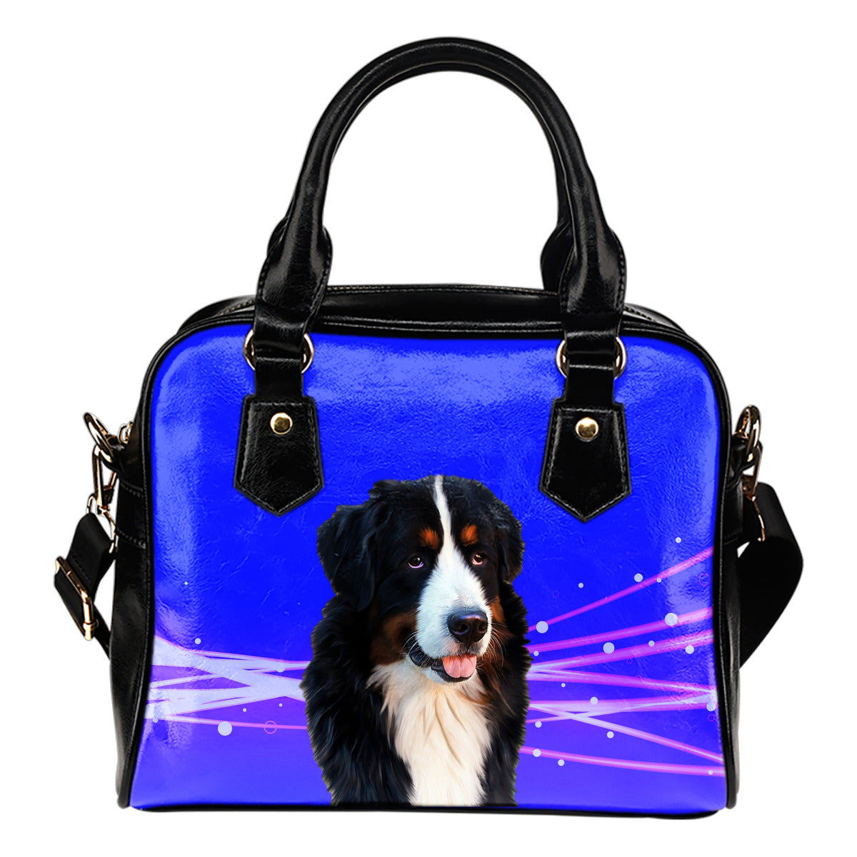Bernese Mountain Dog Shoulder Bag - Blue