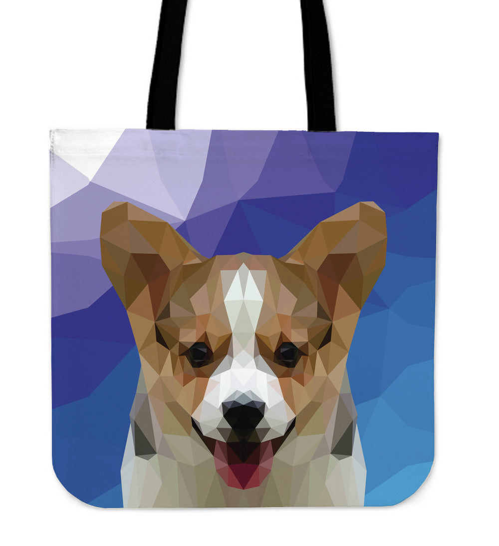 Corgi Dog Modern Art Cotton Tote Bag