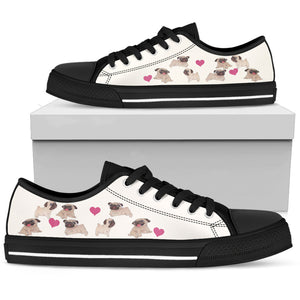 Pugs & Hearts Canvas Shoes