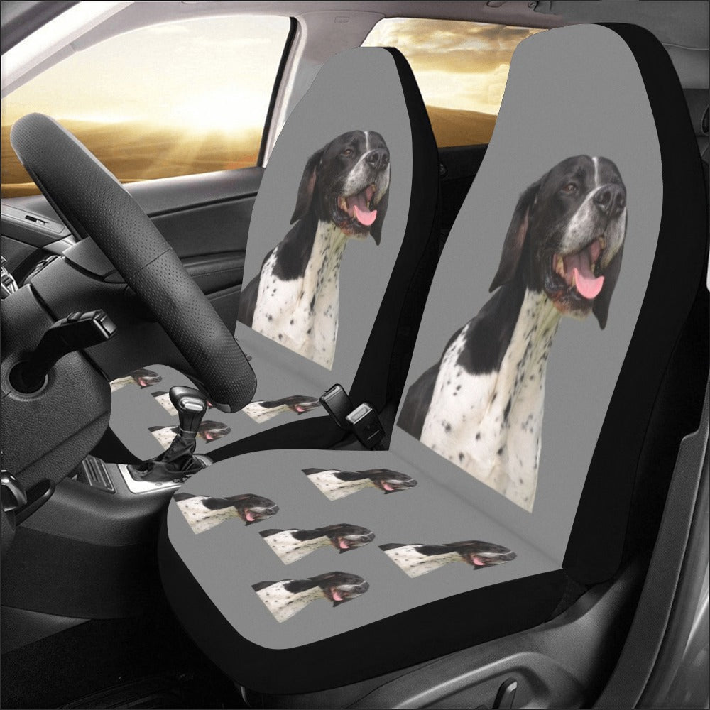 English Pointer Car Seat Covers - Black &amp; White