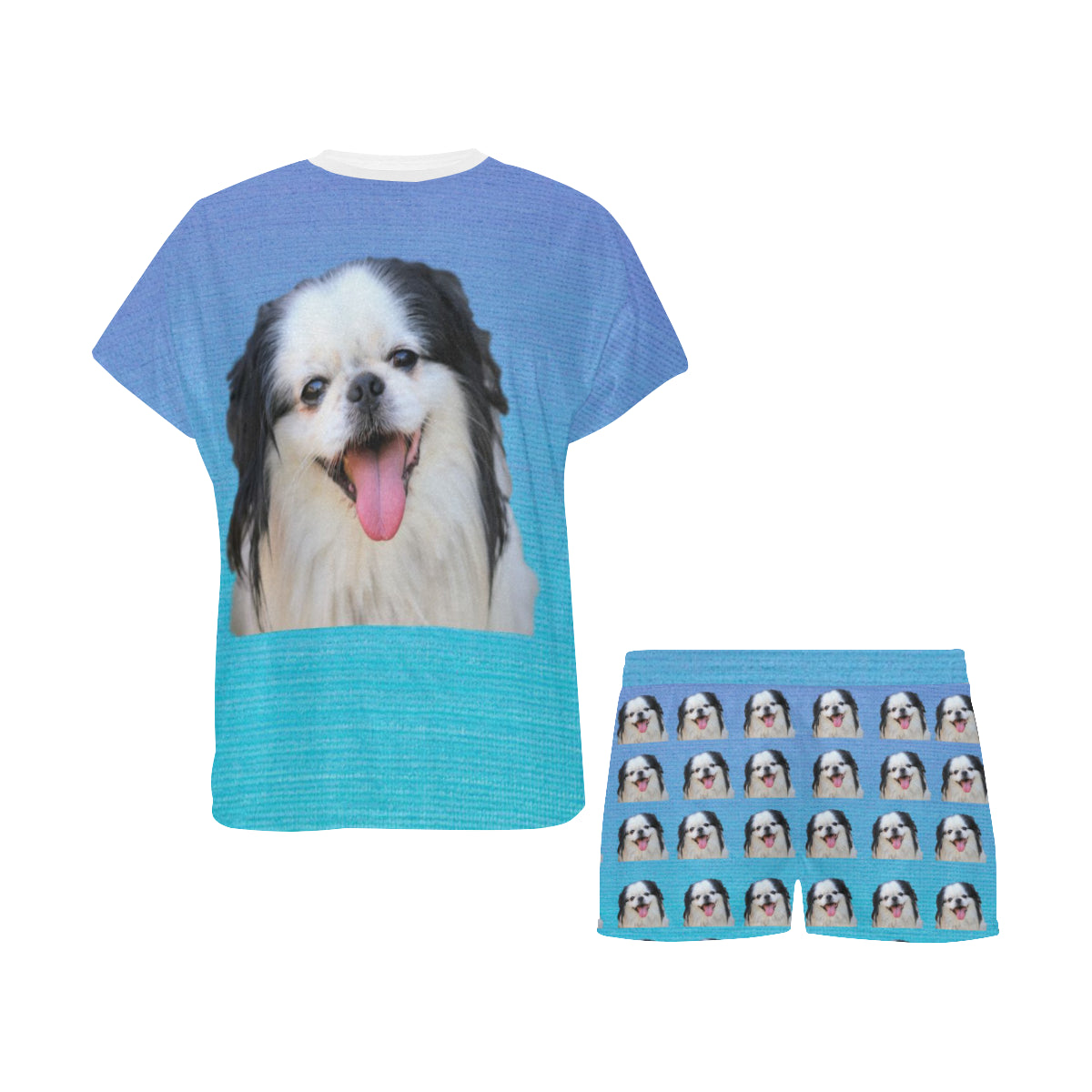 2 Piece Japanese Chin PJ Set