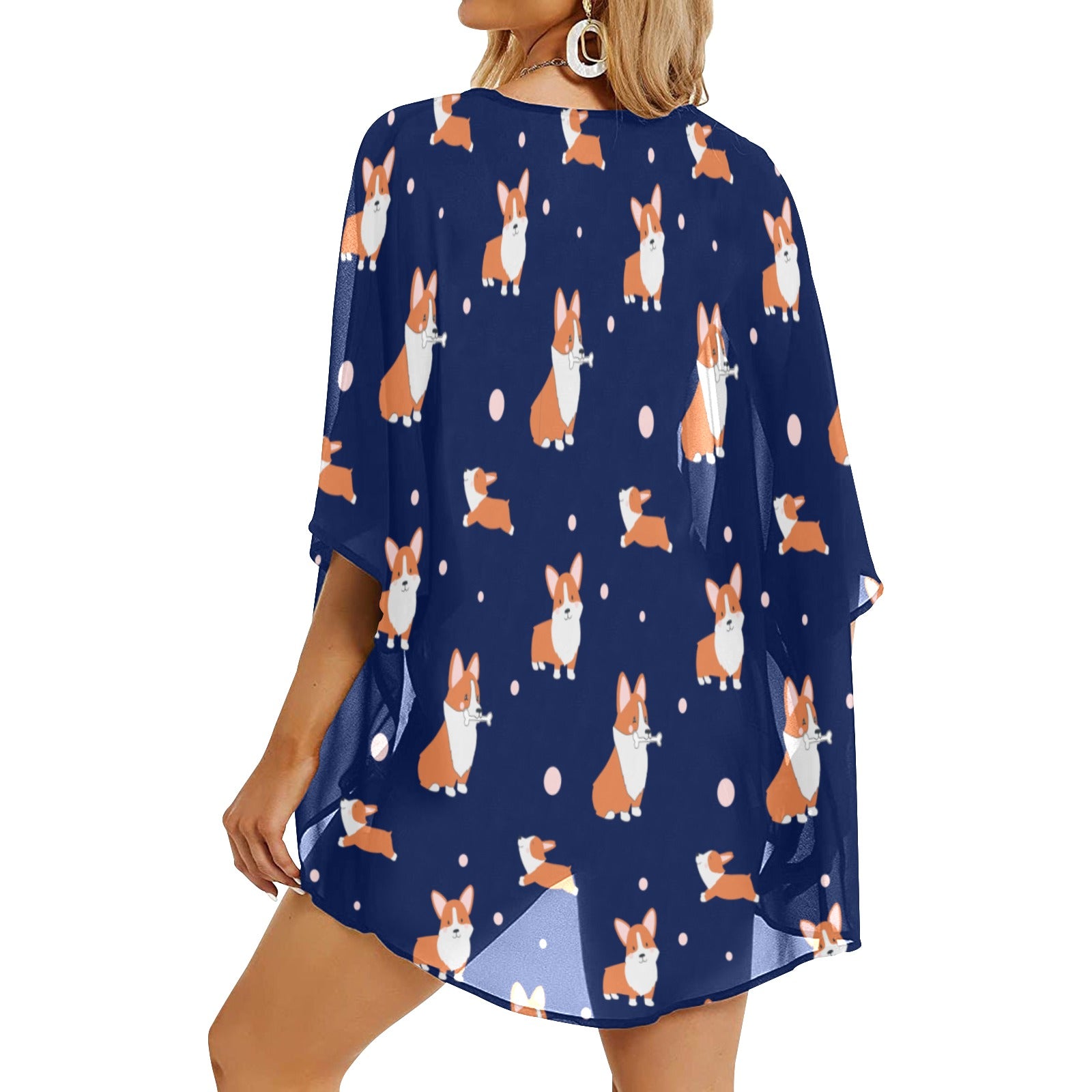 Corgi Chiffon Cover Up - Cartoon