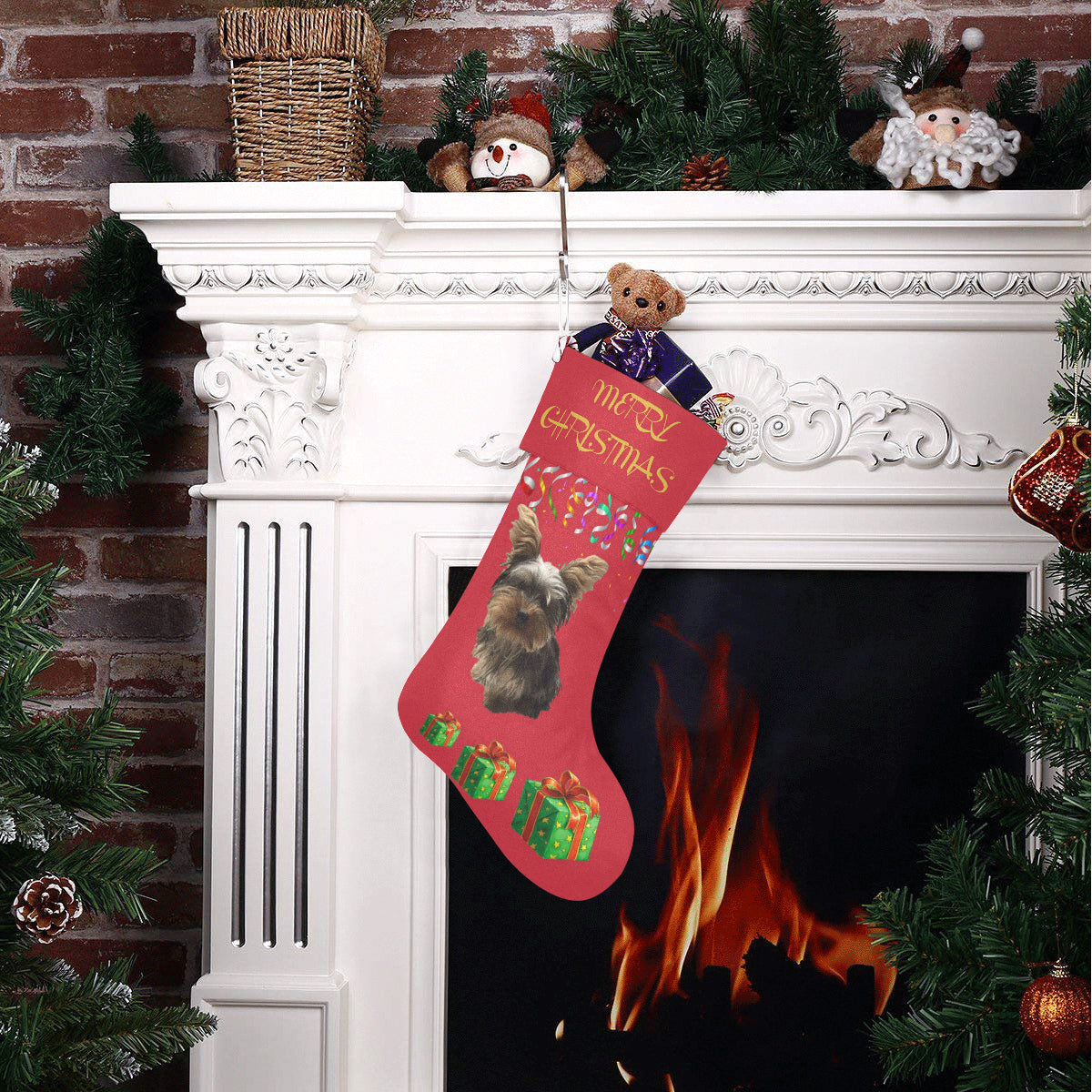 Yorkie Christmas Stocking