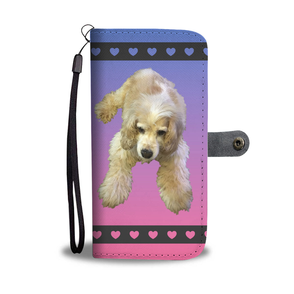 Cocker Spaniel Phone Case Wallet -Tan