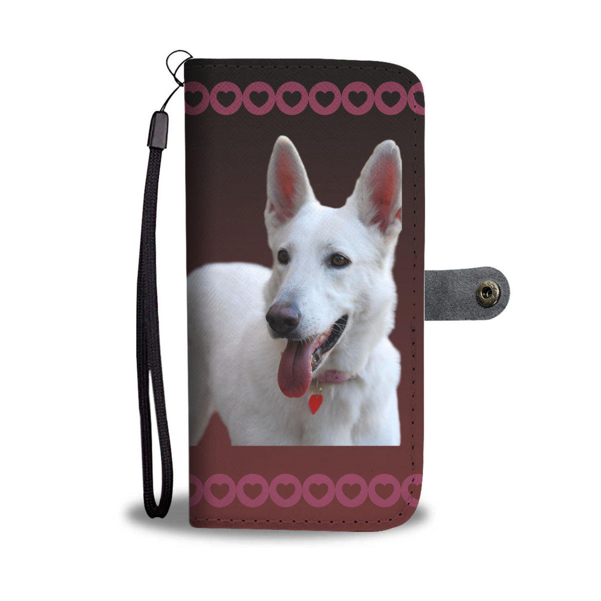 German Shepherd White Phone Case Wallet