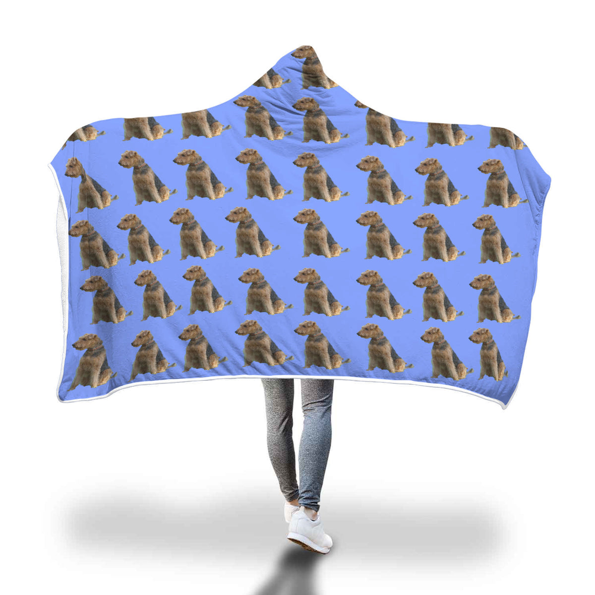 Airedale Terrier Hooded Blanket