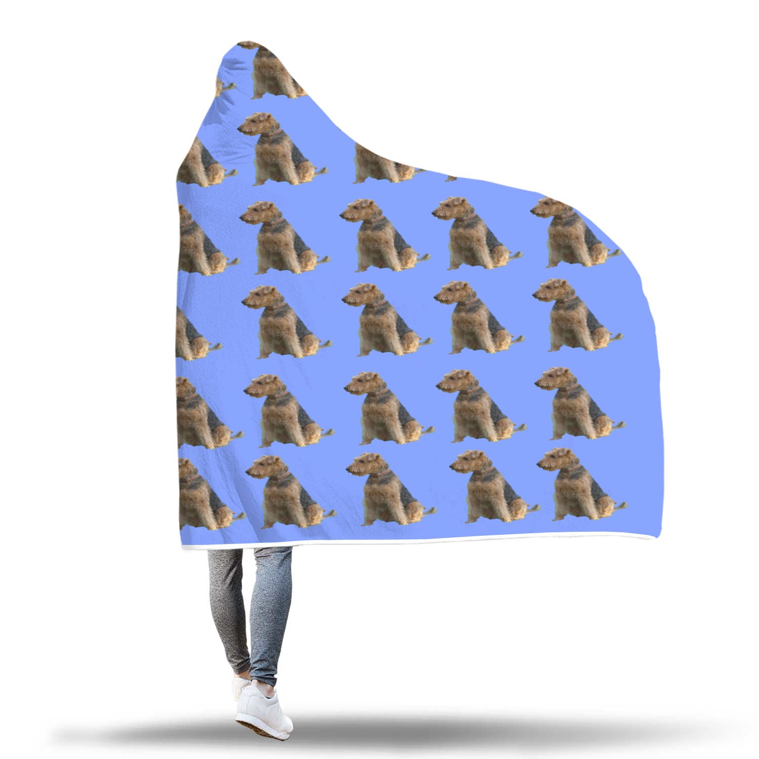 Airedale Terrier Hooded Blanket