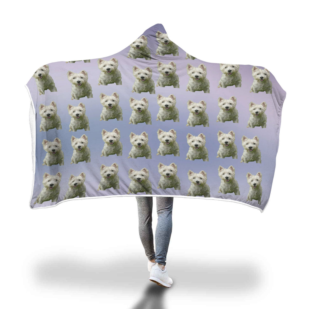 Westie Hooded Blanket