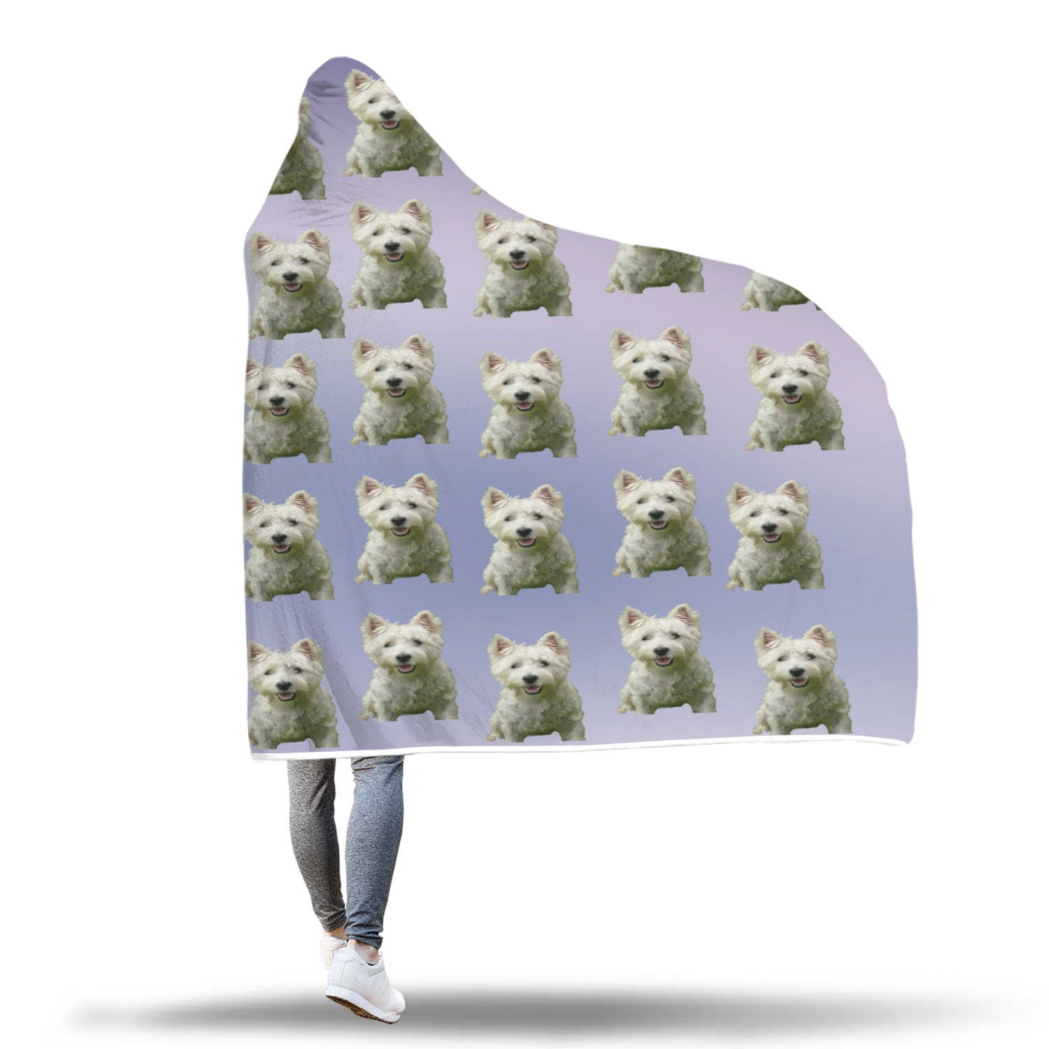 Westie Hooded Blanket