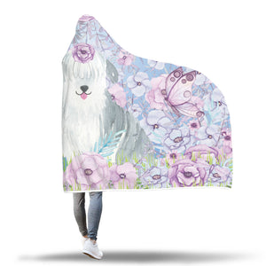 Dog & Butterfly Hooded Blanket