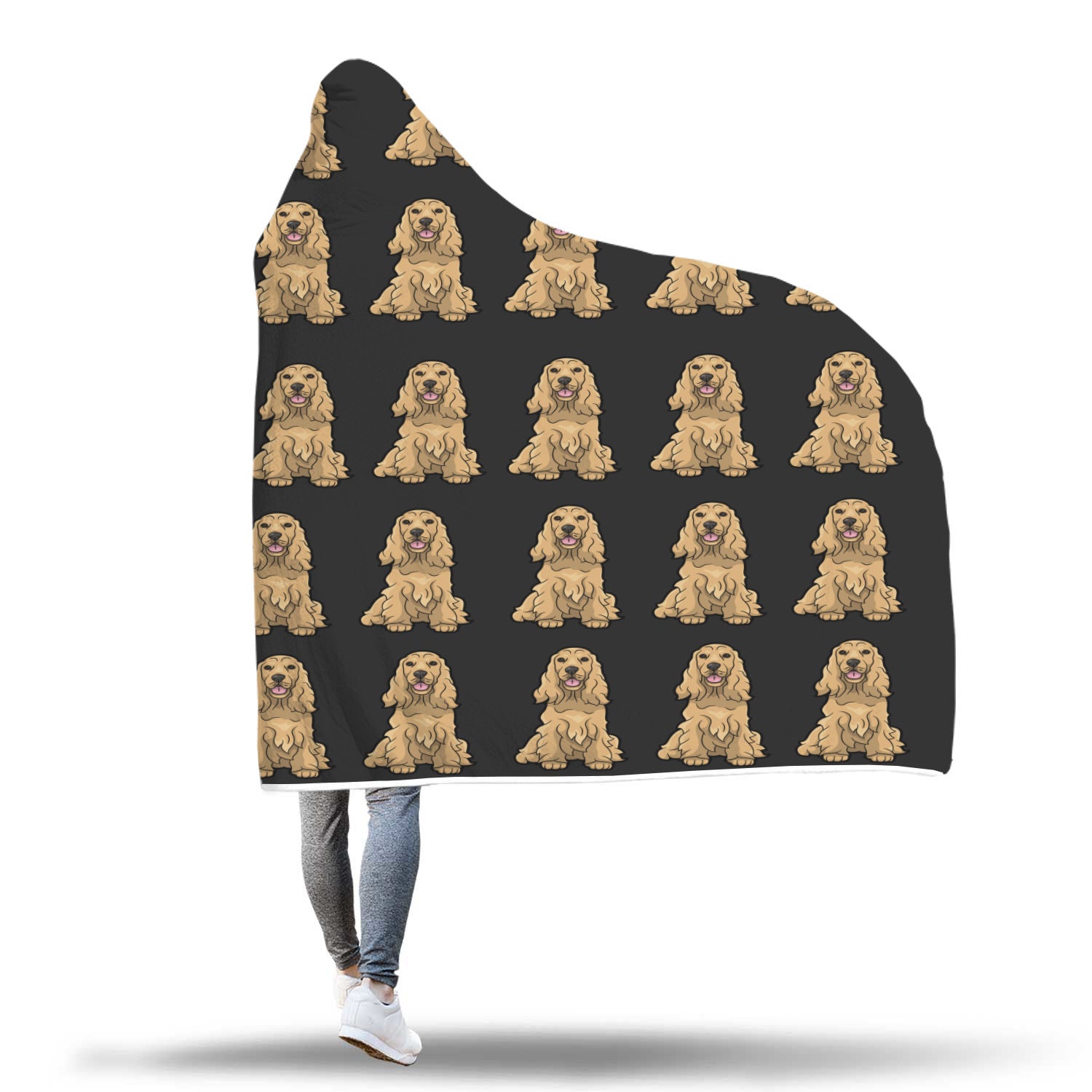 Cocker Spaniel Hooded Blanket