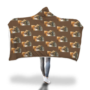 Collie Hooded Blanket - Rough
