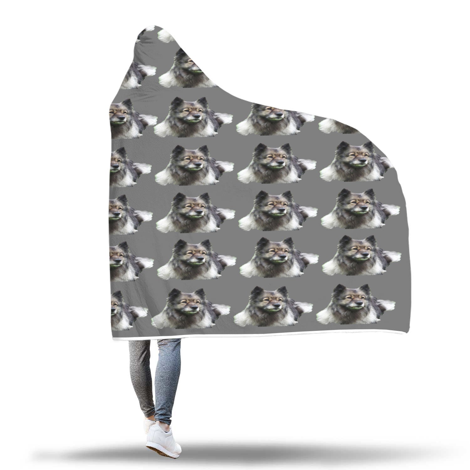 Keeshond Hooded Blanket