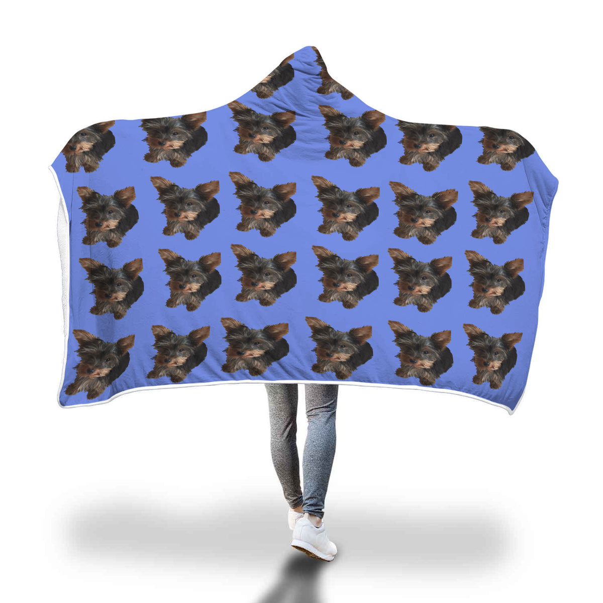 Yorkshire Terrier Hooded Blanket