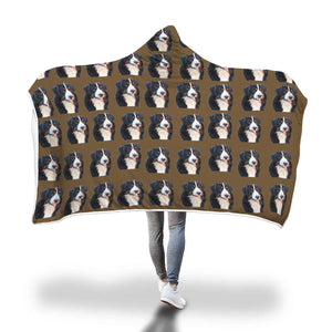 Bernese Mountain Dog Hooded Blanket