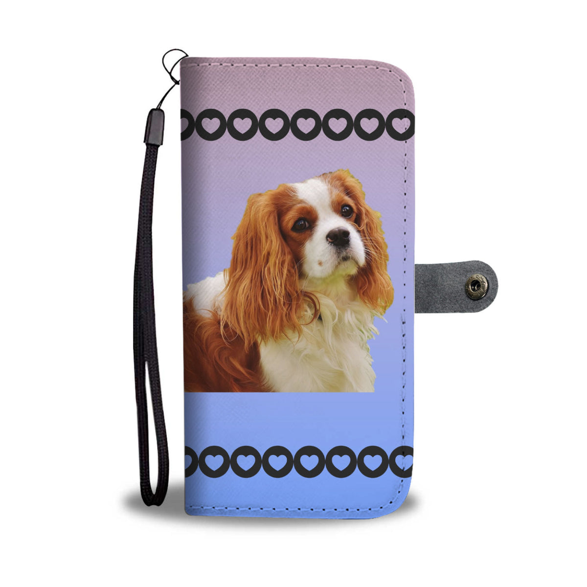 Cavalier King Charles Spaniel Phone Case Wallet - Pastel