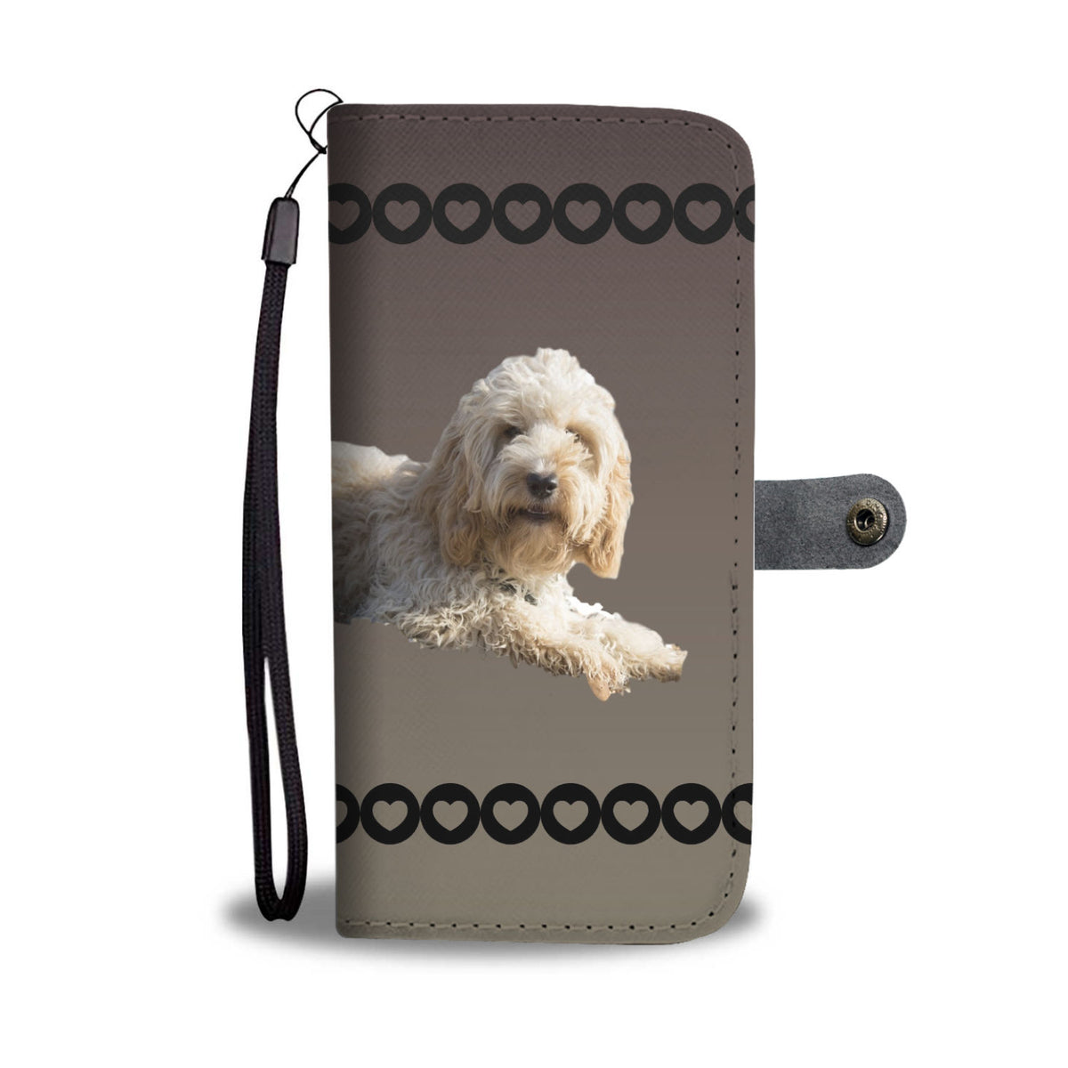 Cockapoo Phone Case Wallet - Cream