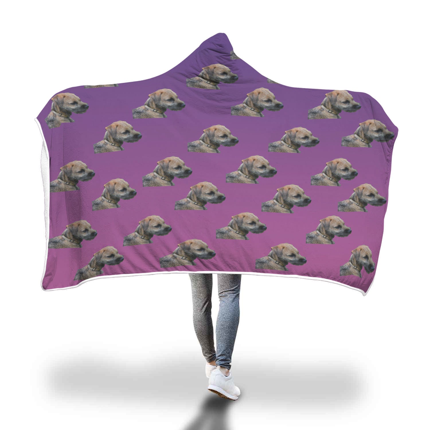 Border Terrier Hooded Blanket