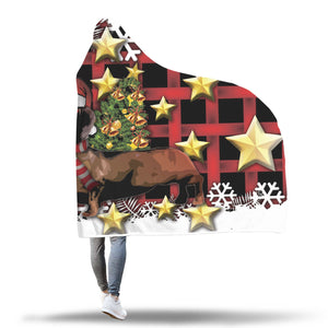 Dachshund Christmas Hooded Blanket 2
