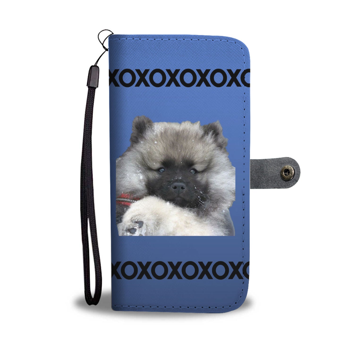 Keeshond Puppy Phone Case Wallet