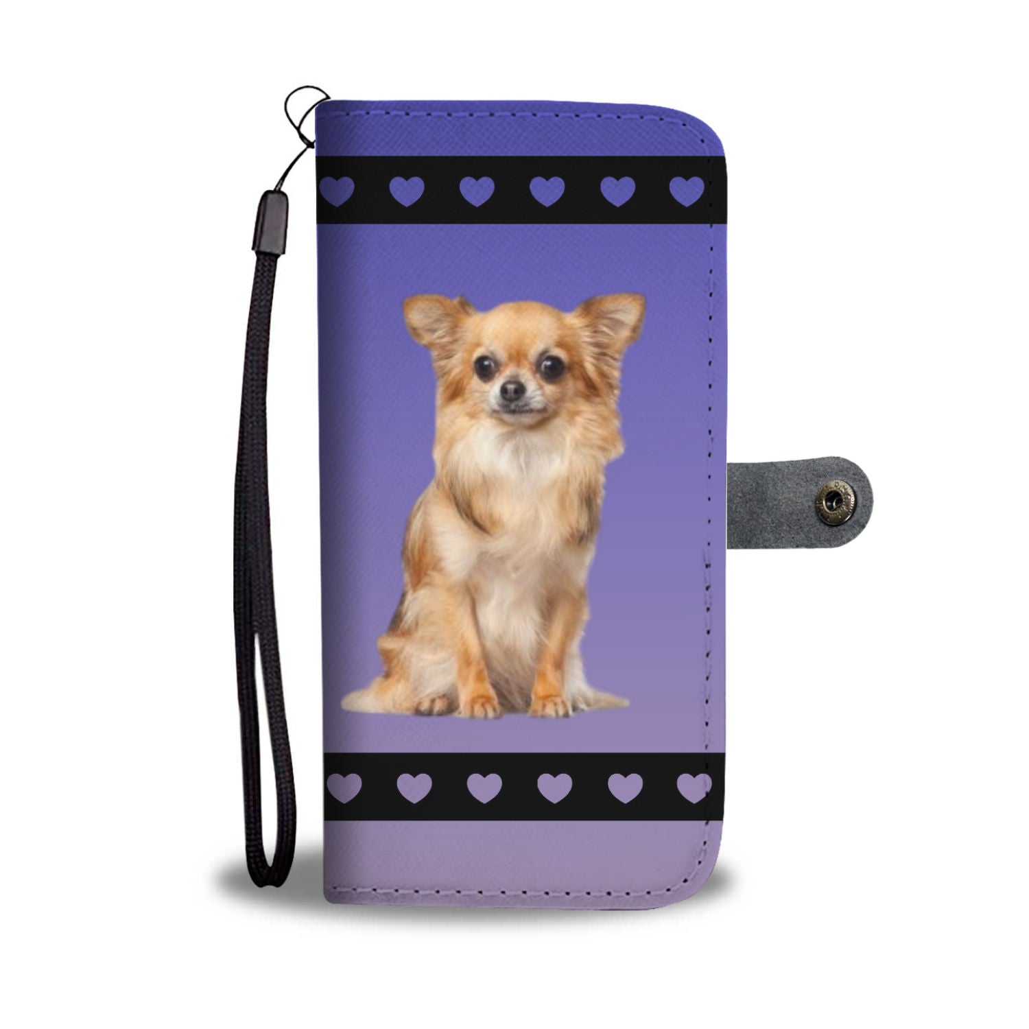 Chihuahua Phone Case Wallet - Long Hair