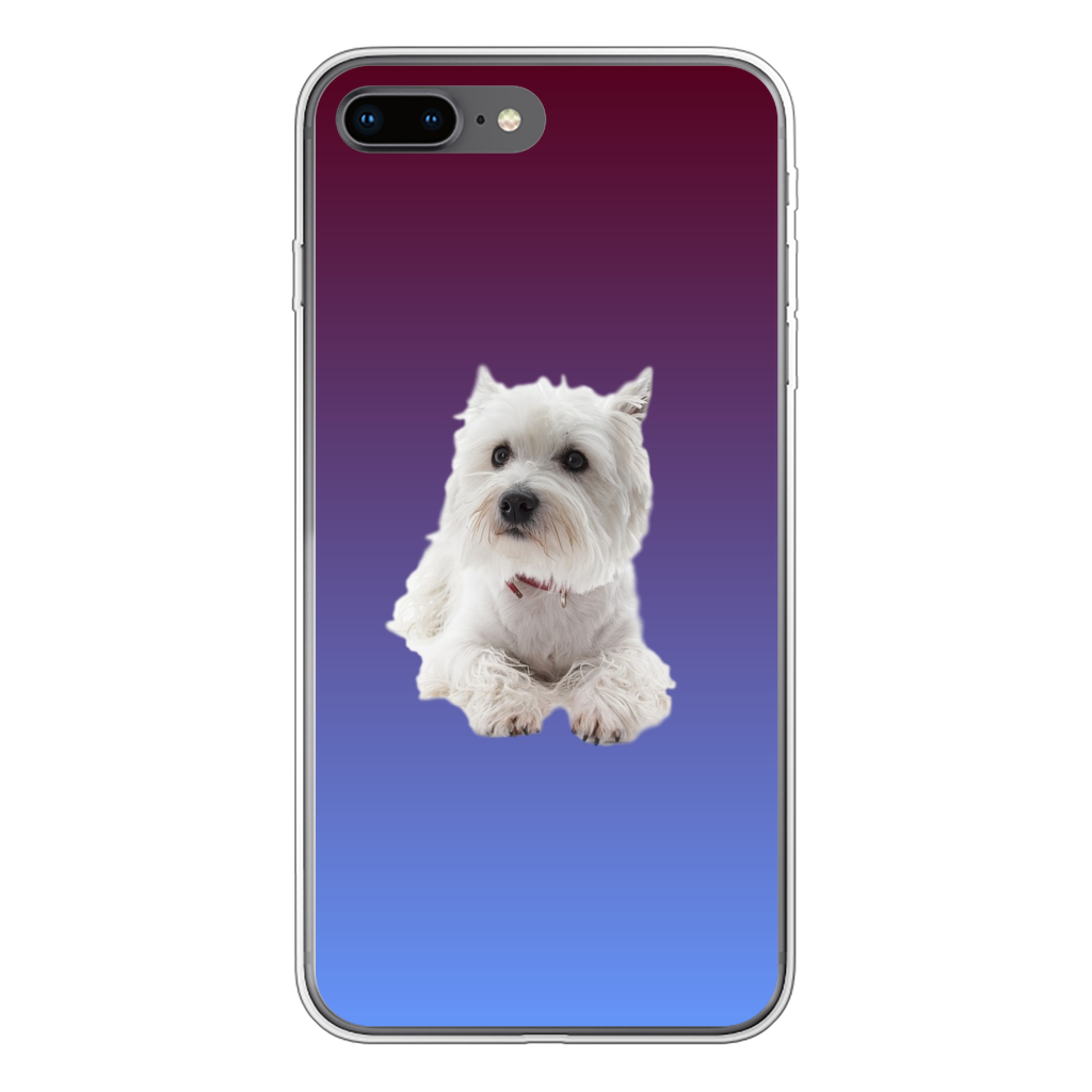 Westie Back Printed Transparent Soft Phone Case