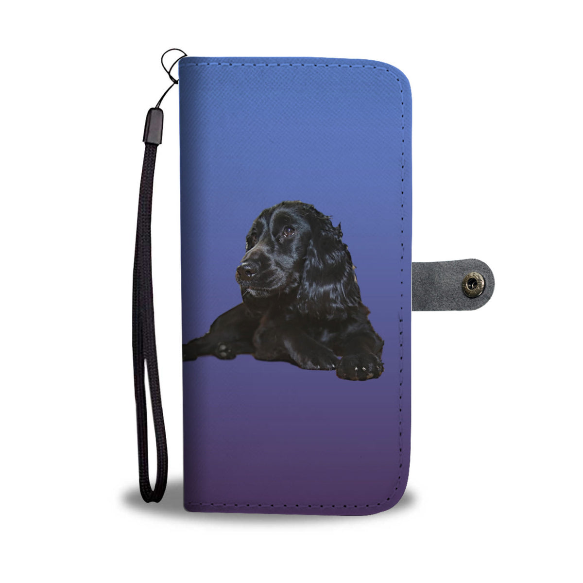 Cocker Spaniel Phone Case Wallet - Black