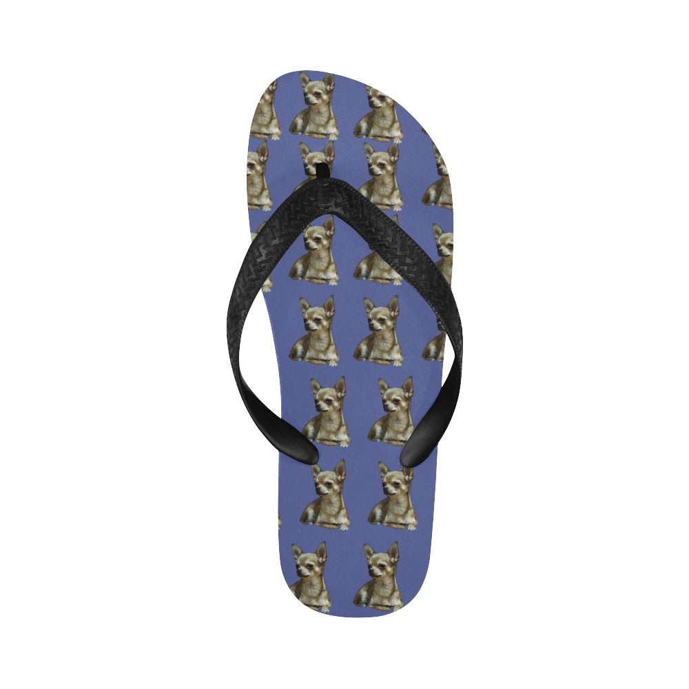 Chihuahua Flip Flops - Blue