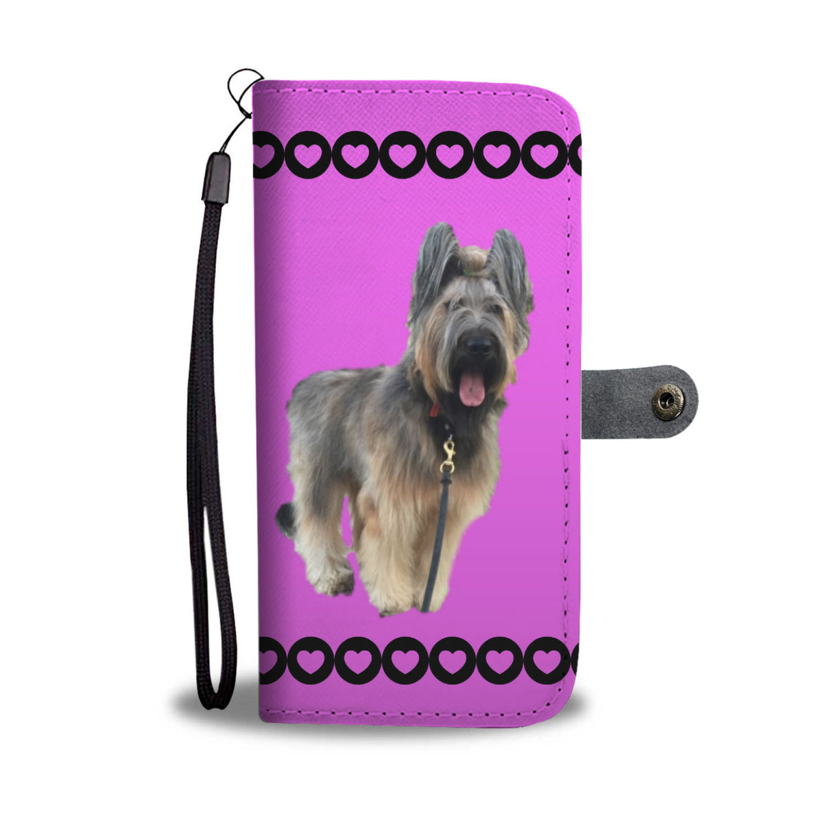 Briard Phone Case Wallet - Pink