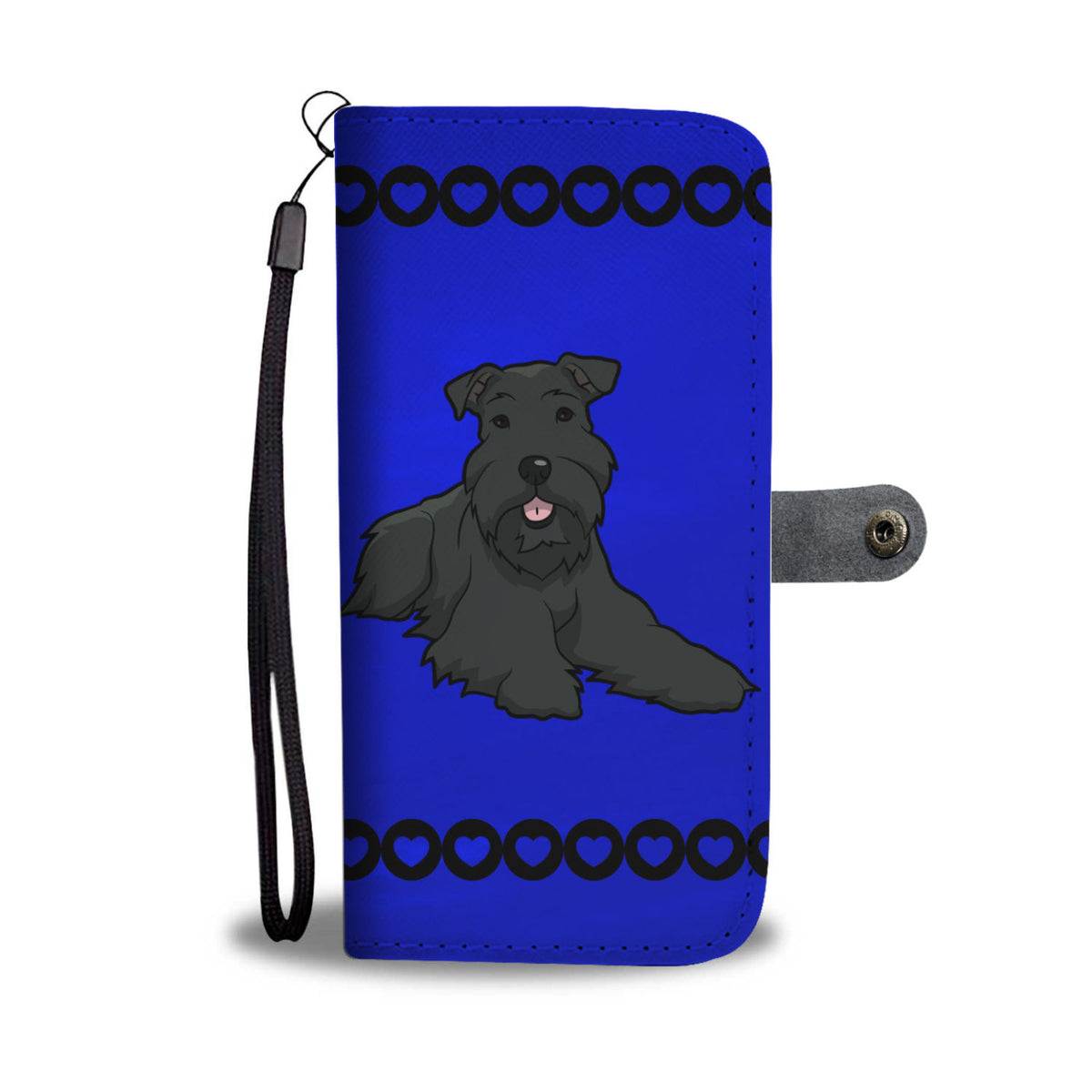 Schnauzer Black Phone Case Wallet