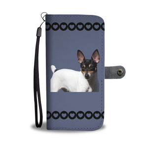 Toy Fox Terrier Phone Case Wallet - Slate
