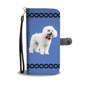 Toy Poodle Phone Case Wallet - White